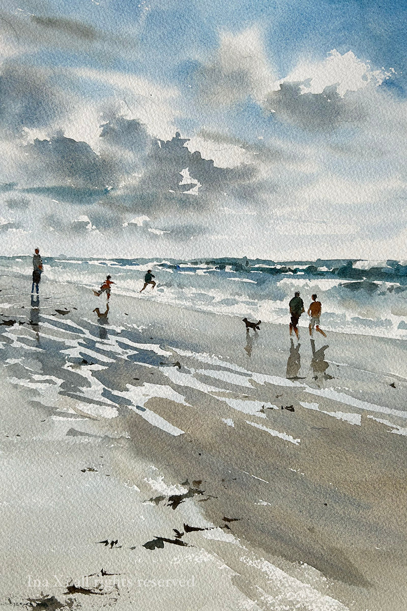 Deals Original Watercolour Painting - Rugged Beach