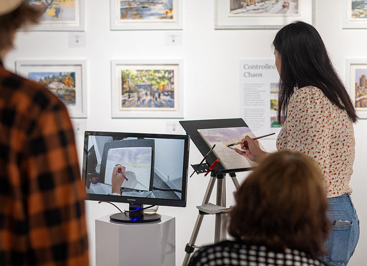 Photo of group painting workshop