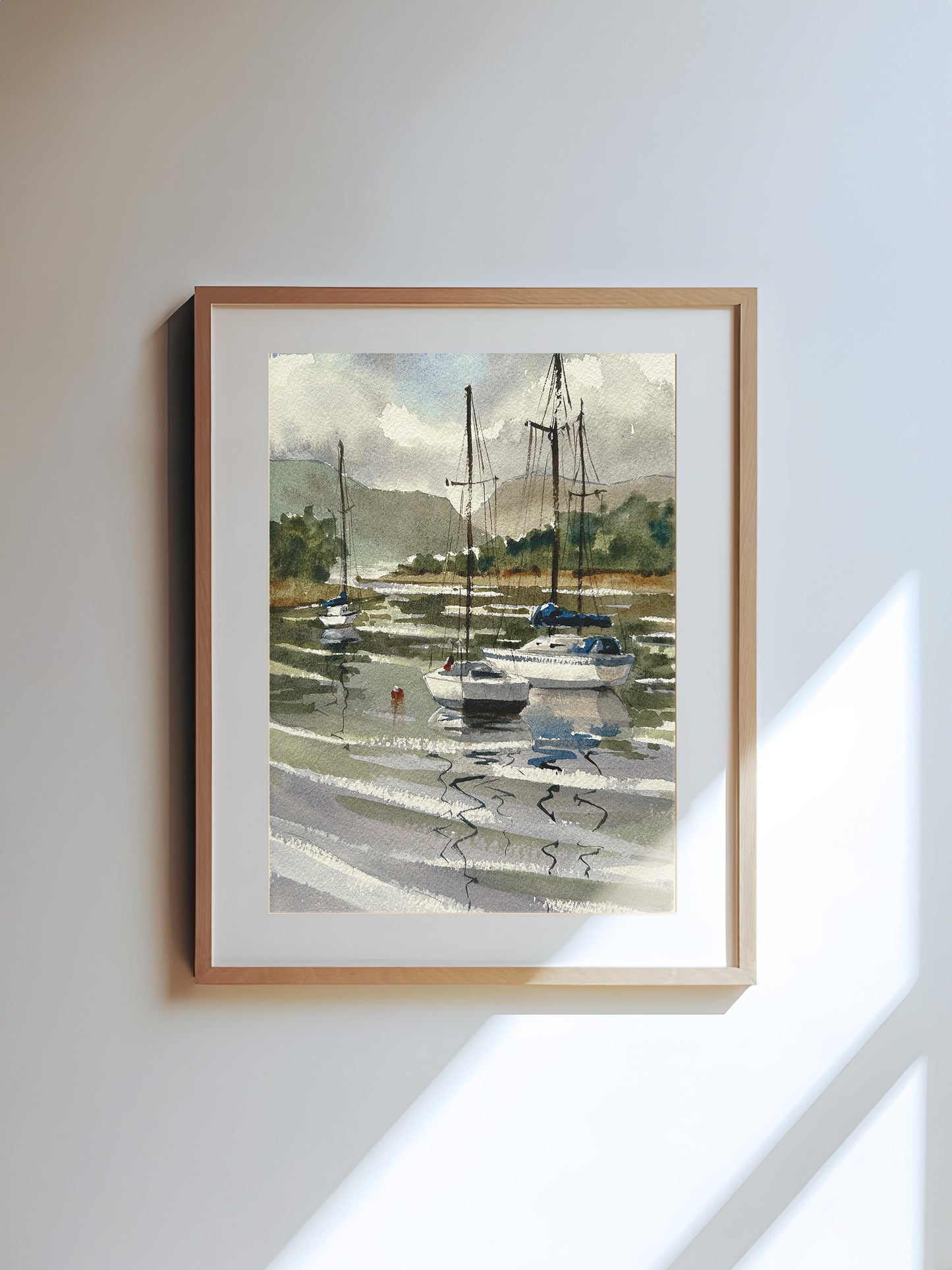 Boats on the lake - Limited edition print