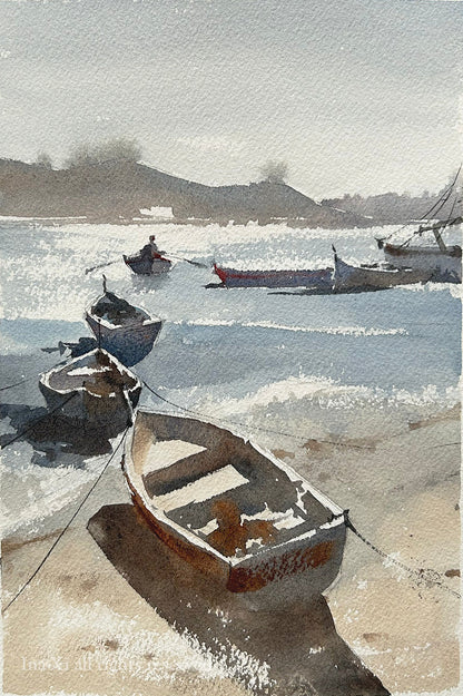 Boats on the beach - Limited edition print