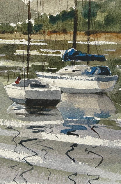 Boats on the lake - Limited edition print