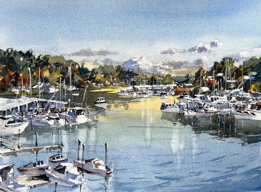 Bright Fall Day at Gig Harbor - Limited edition print