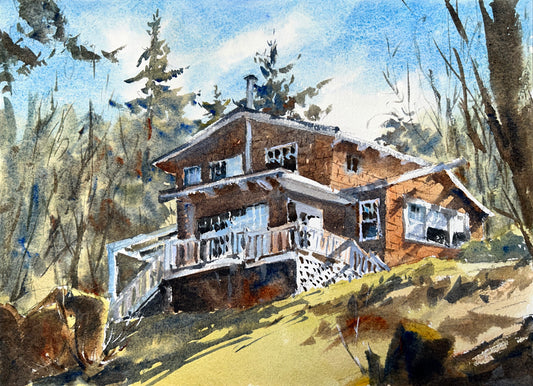 Art print of Reed's family house artwork