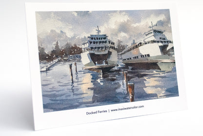 “Docked ferries” postcards - 25 pack