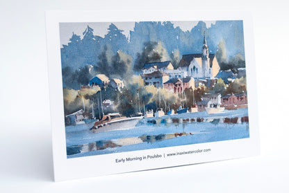 “Early morning in Poulsbo” postcards - 25 pack