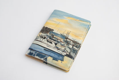 “Westport Marina” leather cover journal, A5 size, refillable