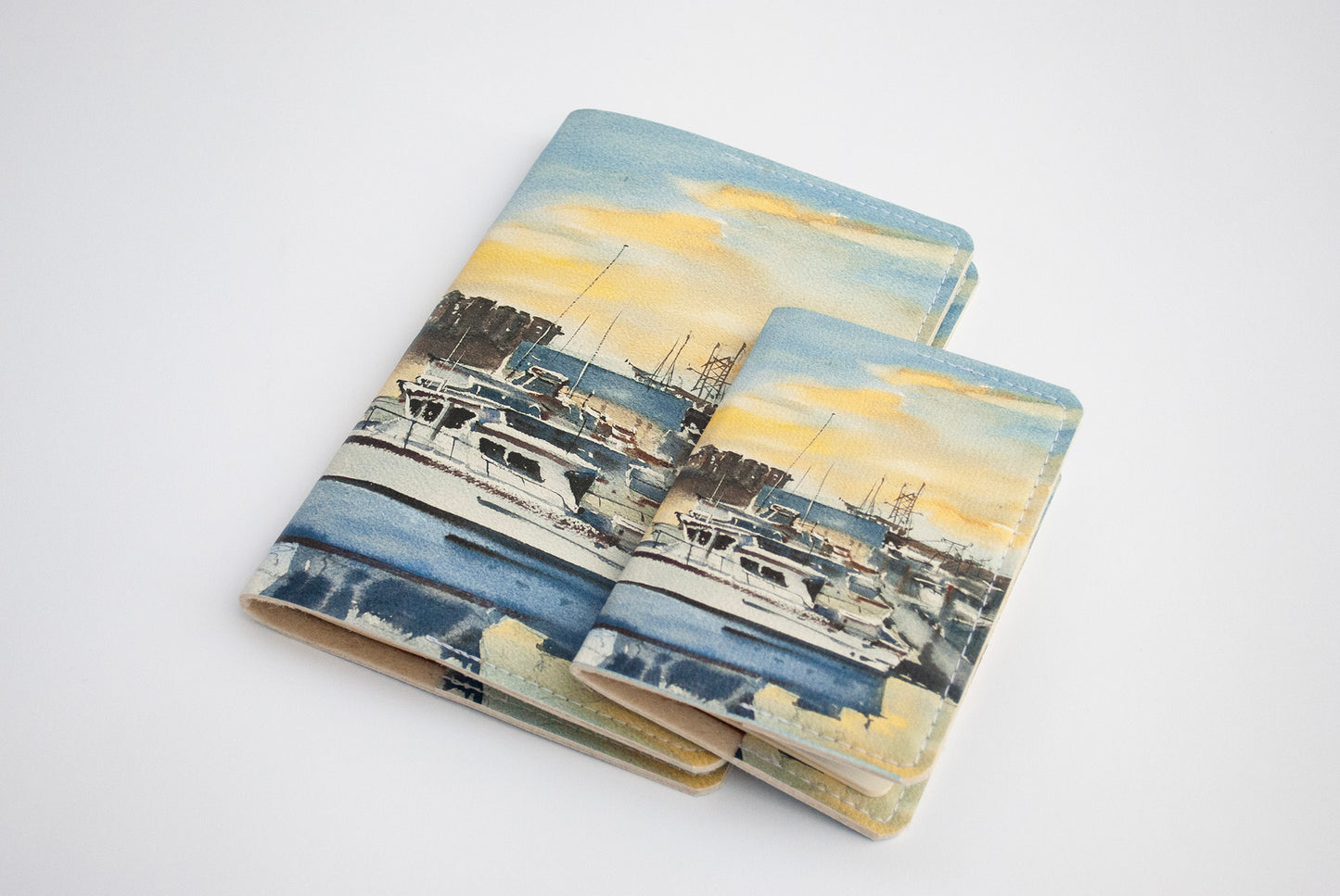 “Westport Marina” leather cover journal, A5 size, refillable