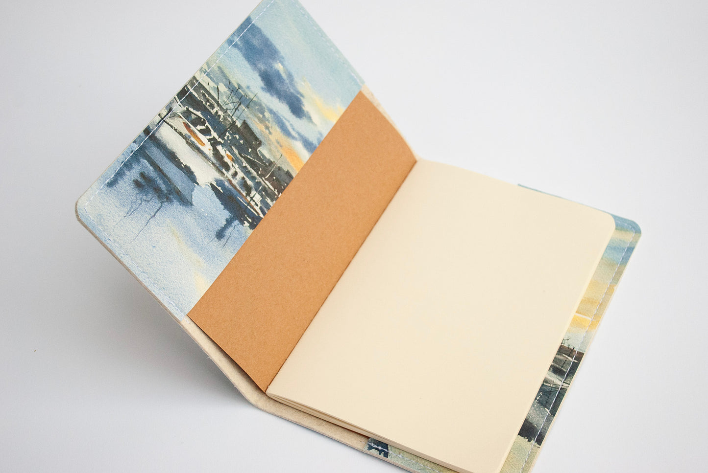 “Westport Marina” leather cover journal, A5 size, refillable