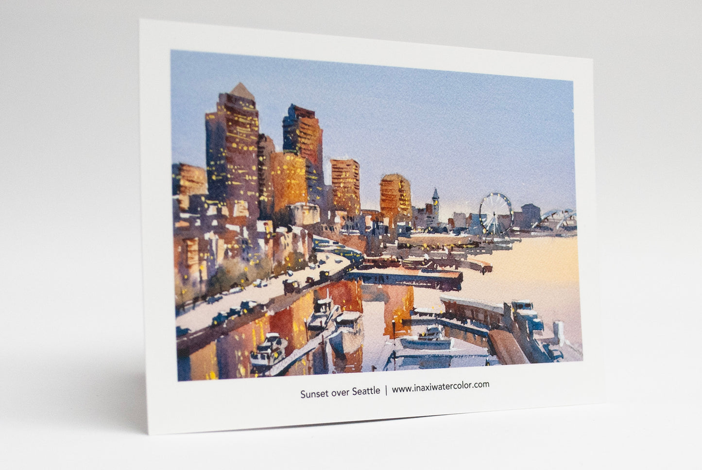 “Sunset over Seattle” postcards - 25 pack