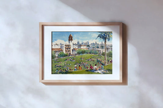 Dolores Park on a sunny day - Limited edition art print