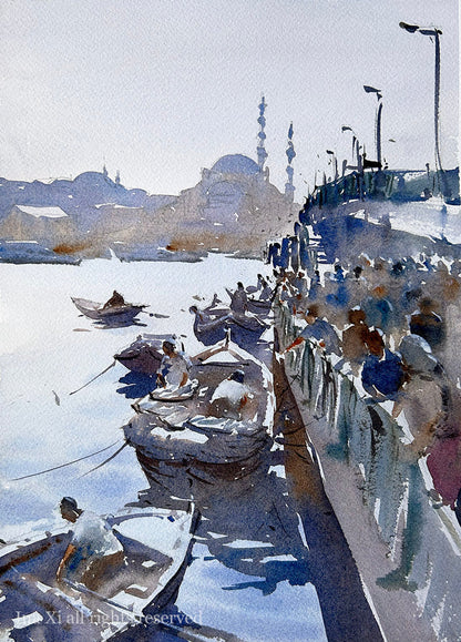 Fishermen at Galata Bridge