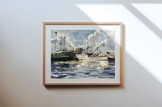 Fishing boats at Rockland Harbor - Limited edition print