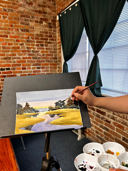 3/25 - "Lighthouse at the beach" watercolor workshop at Revival PNW, Port Orchard