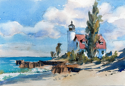 3/25 - "Lighthouse at the beach" watercolor workshop at Revival PNW, Port Orchard