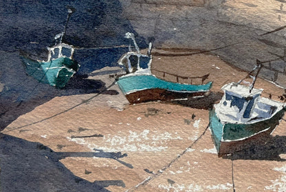 Low tide at Porthgain Harbor - Limited edition print