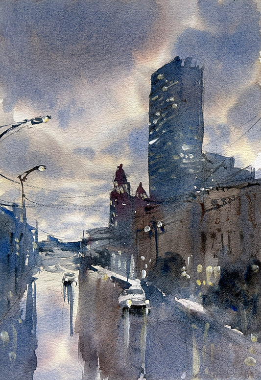 5/8 - "Rainy cityscape" painting workshop at Revival PNW