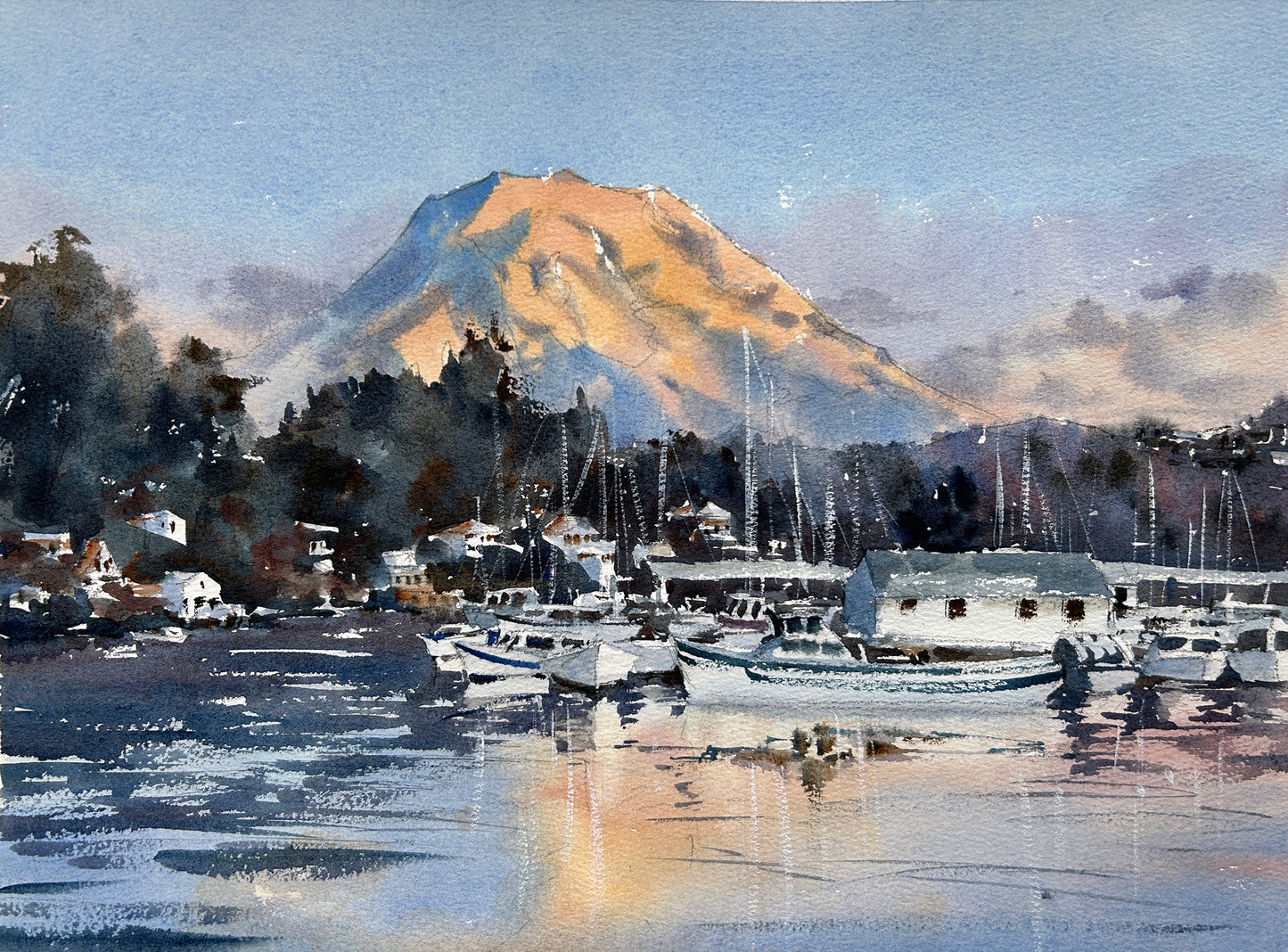 Sunset over Gig Harbor - Limited edition print